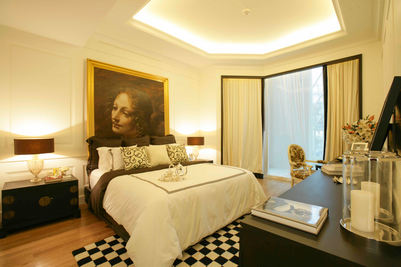 High-end interior décor with classic art accents